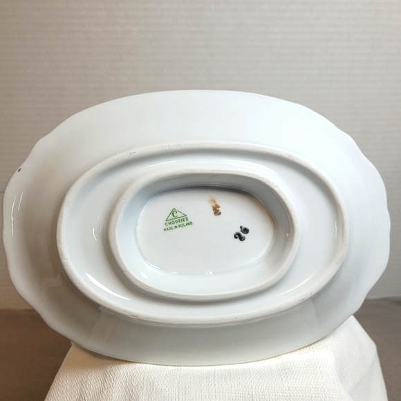 Chodziez Blue Floral Gravy Boat with Under Plate - Picture 8 of 10